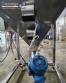 Rosca helicoidal transportadora inclinada em inox JHM com silo receptor
