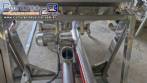 Rosca alimentadora transportadora helicoidal inclinada com silo receptor em inox Maqinox