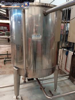 Tanque para armazenamento em a�o inox 1000 litros Zegla