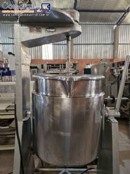 Tanque tacho encamisado basculante misturador em inox elétrico Alic Imarvil 100 litros